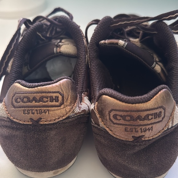 Coach logo brown shoes snickers 7 - Picture 8 of 10